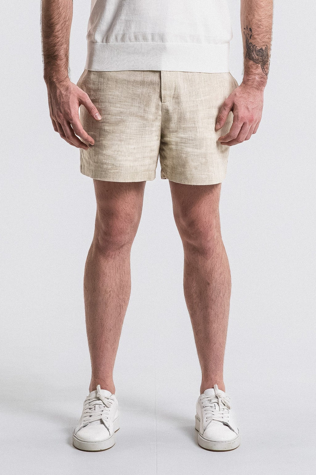 Side Tab Linen Short