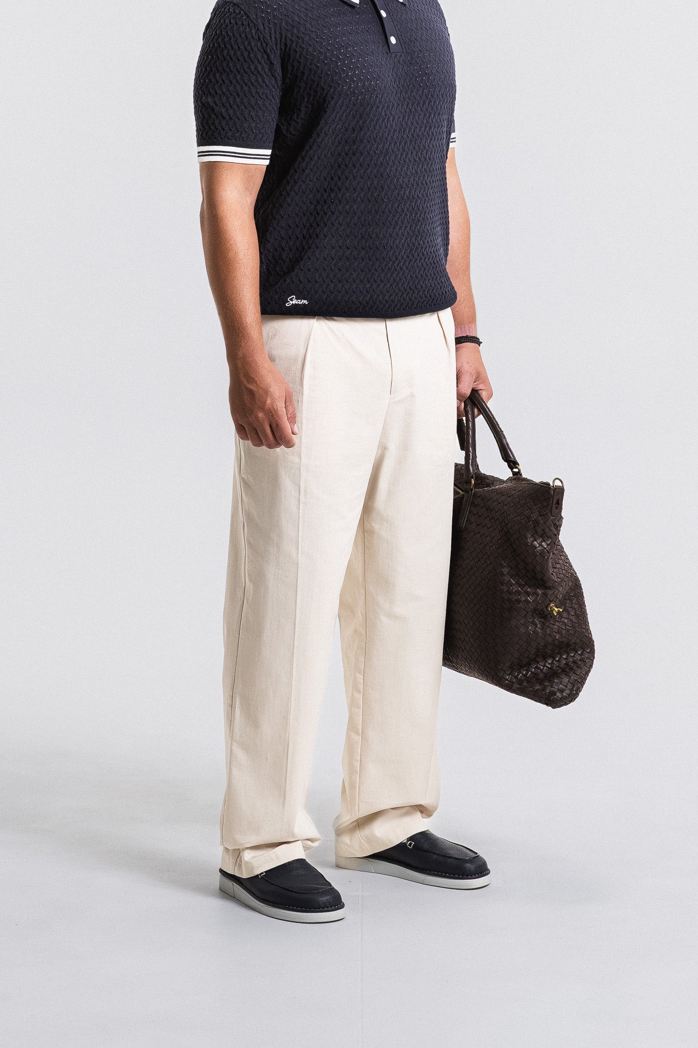 Poplin Pleated Trouser