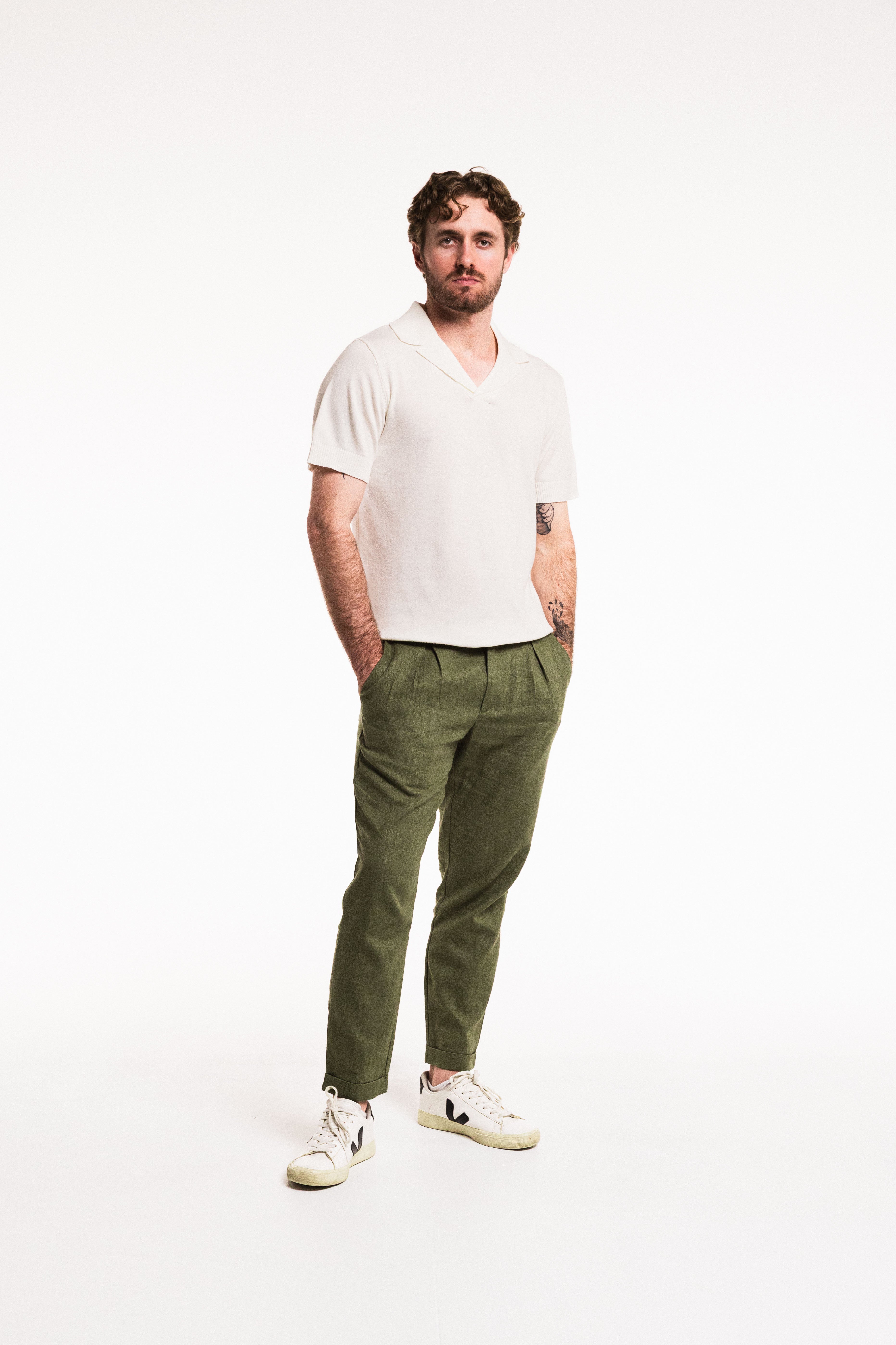 Pleat Linen Pant - Seam.