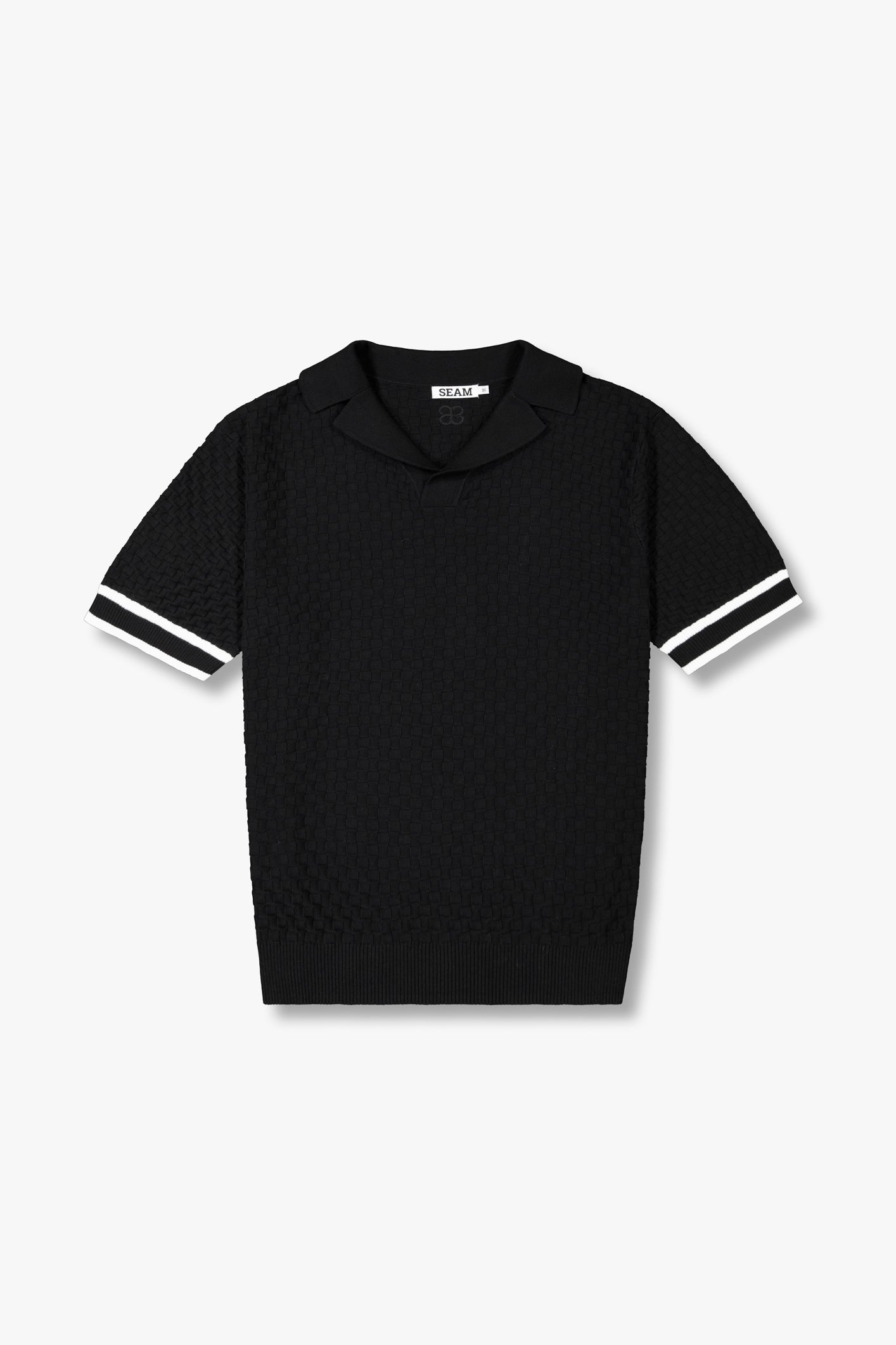 Checked Cotton Knit Polo