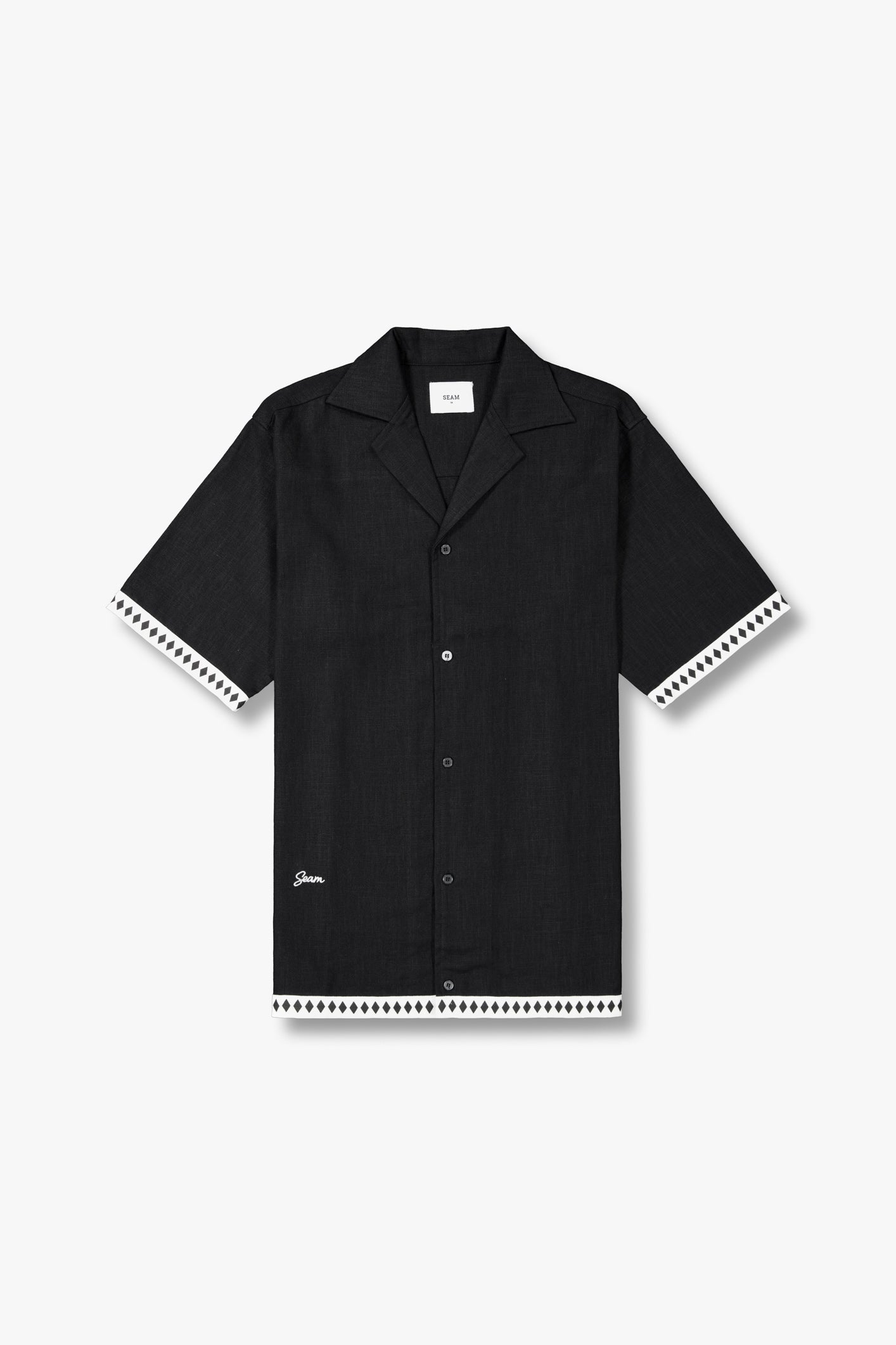 Diamond Trim Linen Shirt