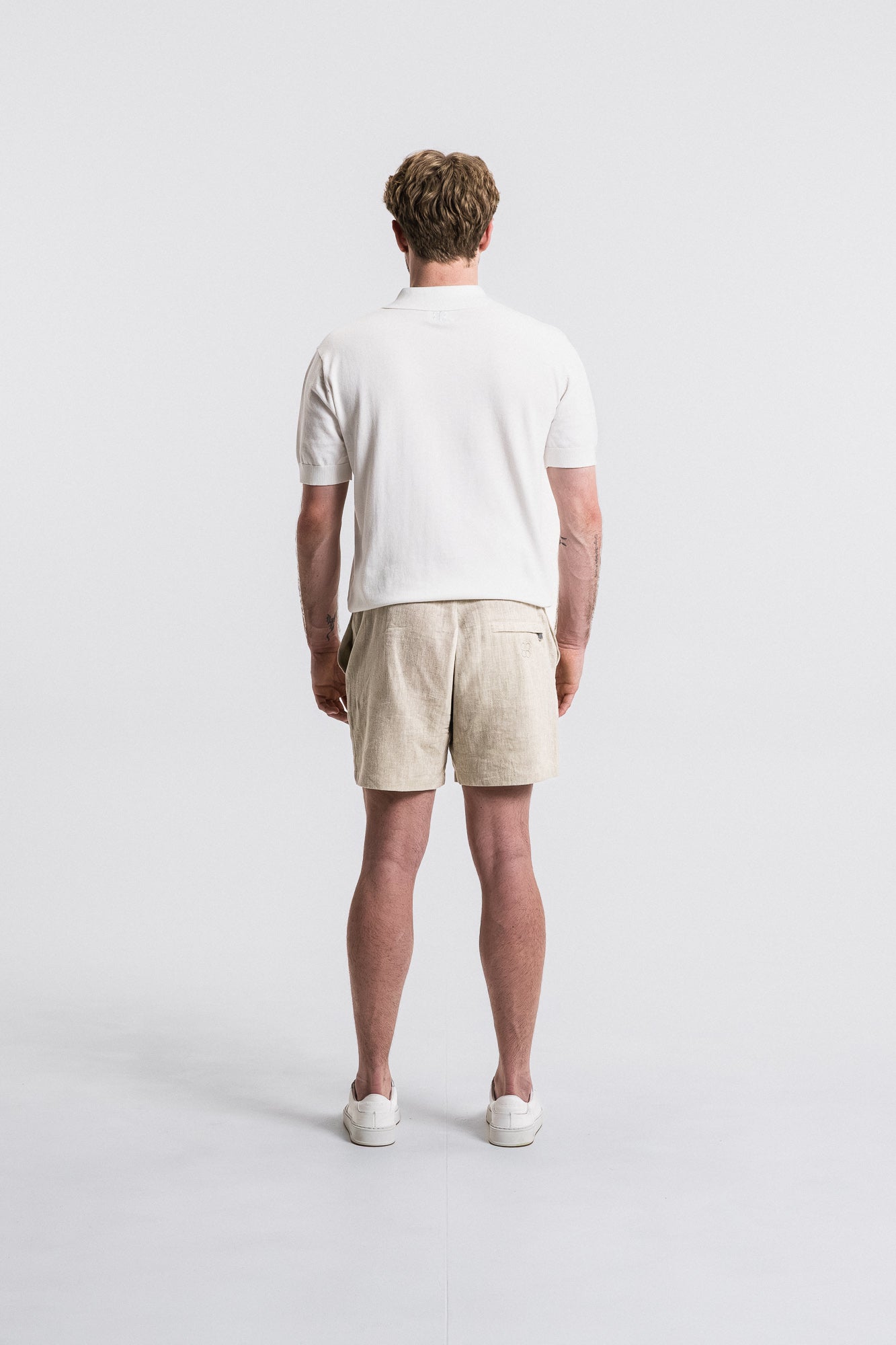 Cotton Knit Open Neck Polo