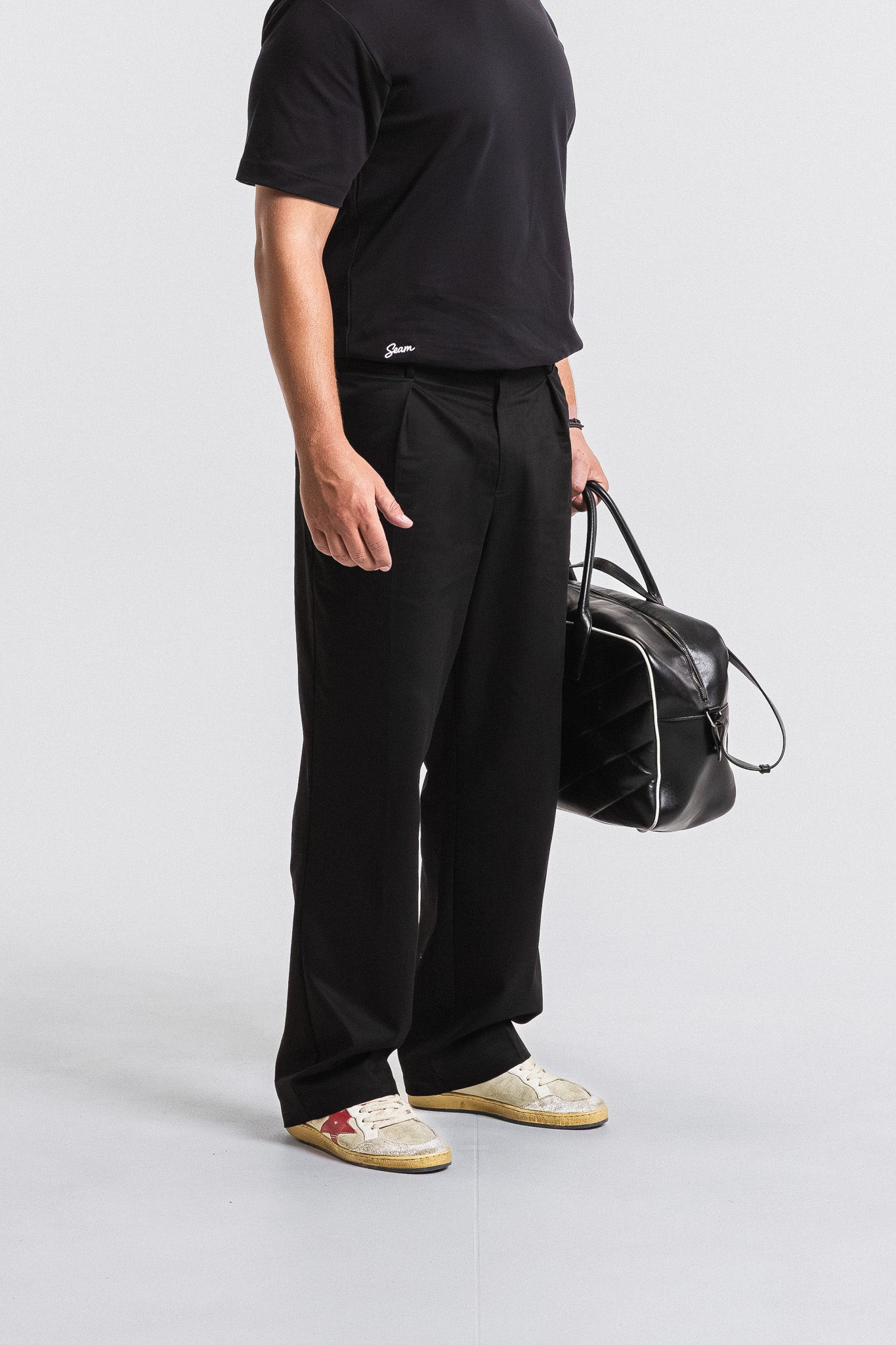 Poplin Pleated Trouser