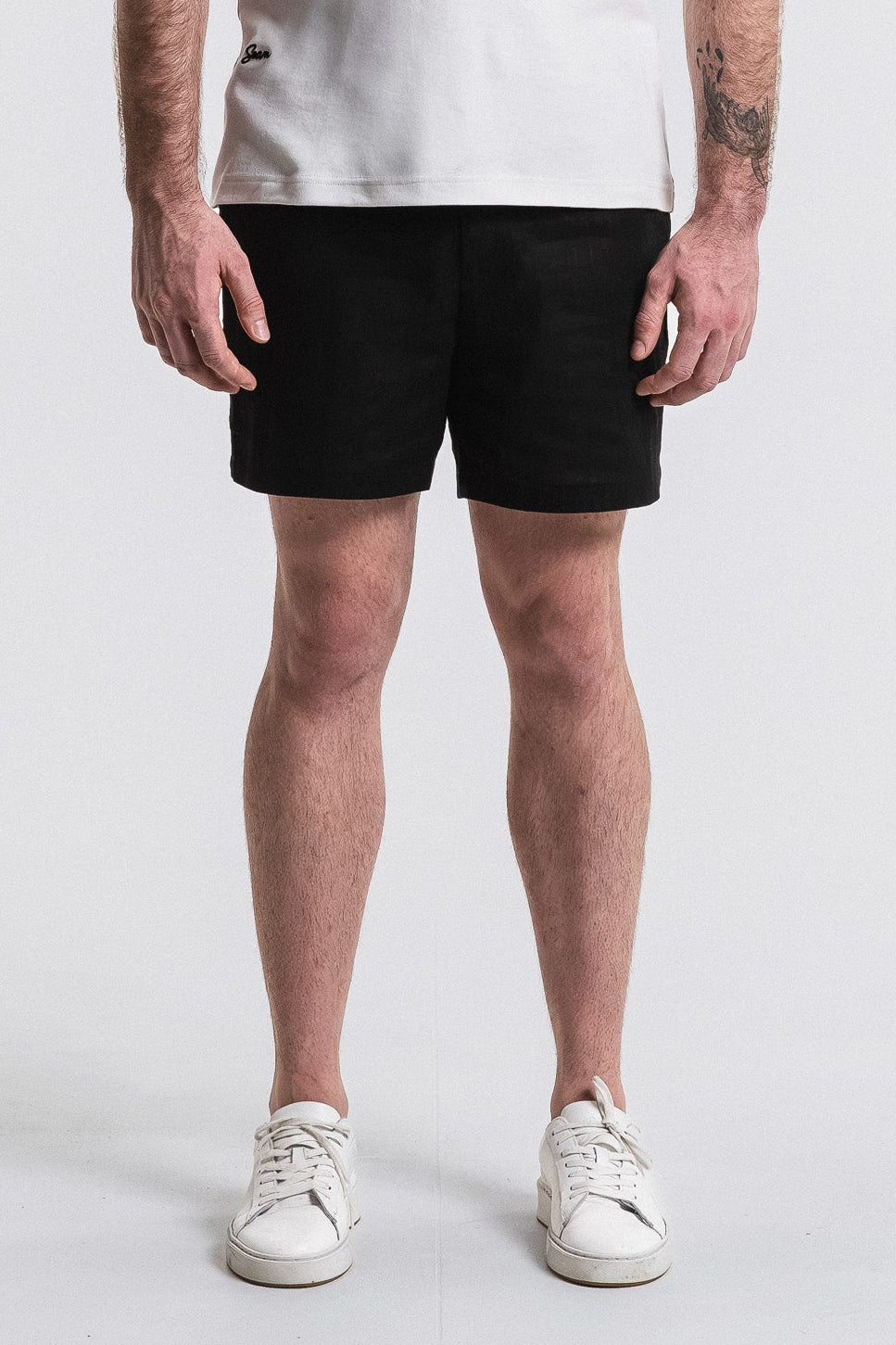 Side Tab Linen Short