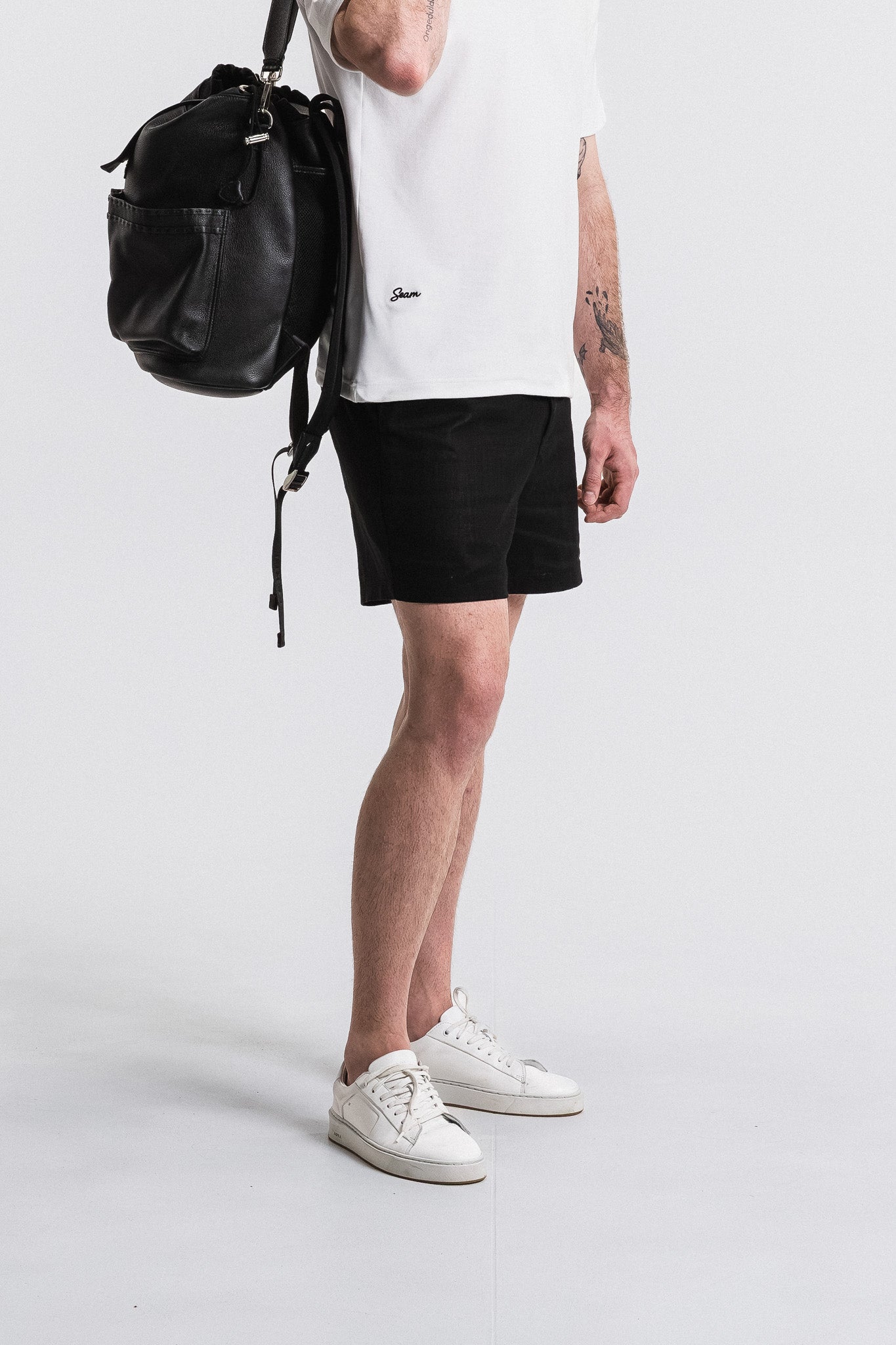 Side Tab Linen Short