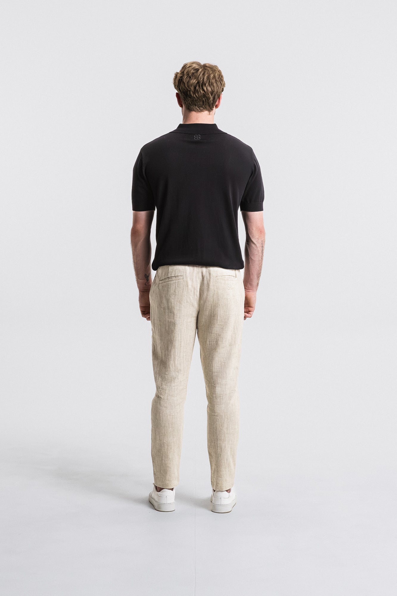 Cotton Knit Open Neck Polo