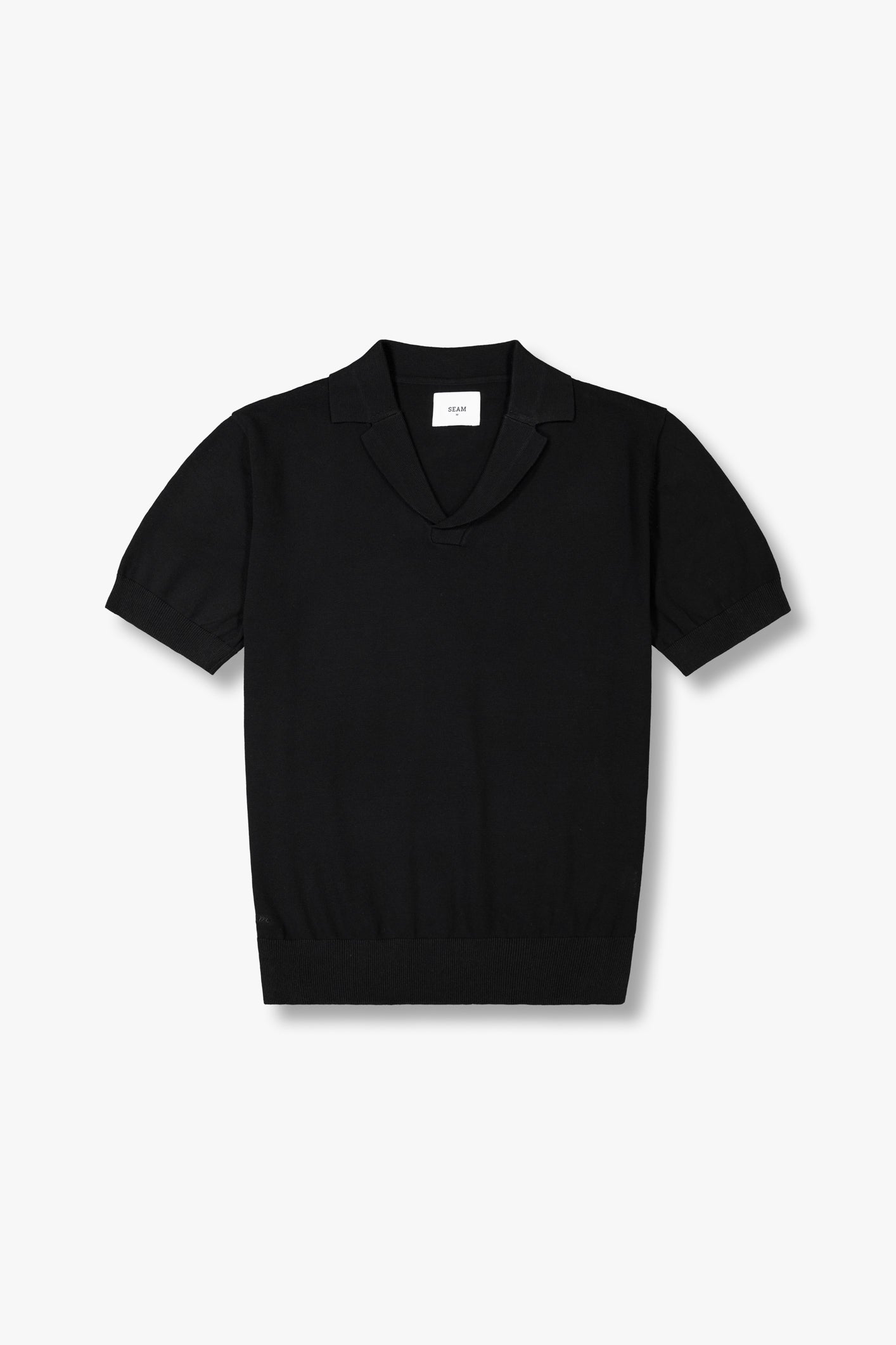 Cotton Knit Open Neck Polo