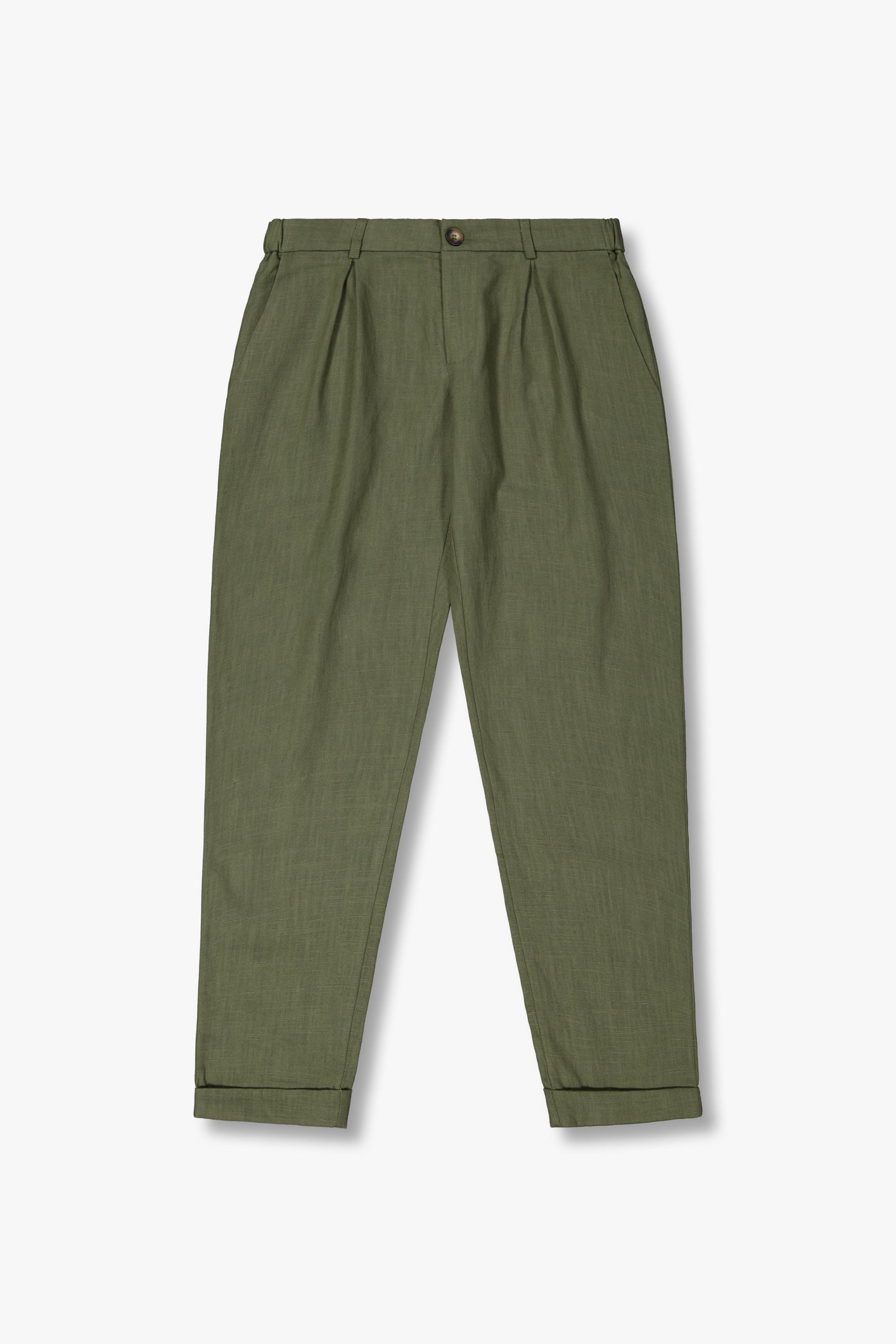 Tailored Pleat Linen Trouser